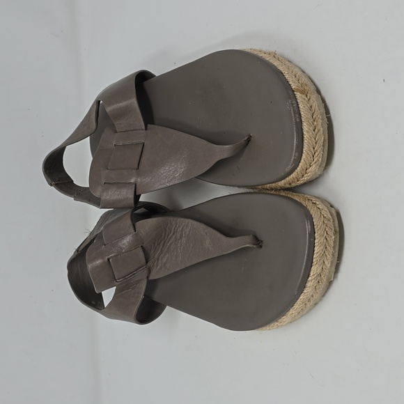 Vince Flint Platform Spadrilles Sandals Grey Size 6 - Picture 2 of 6